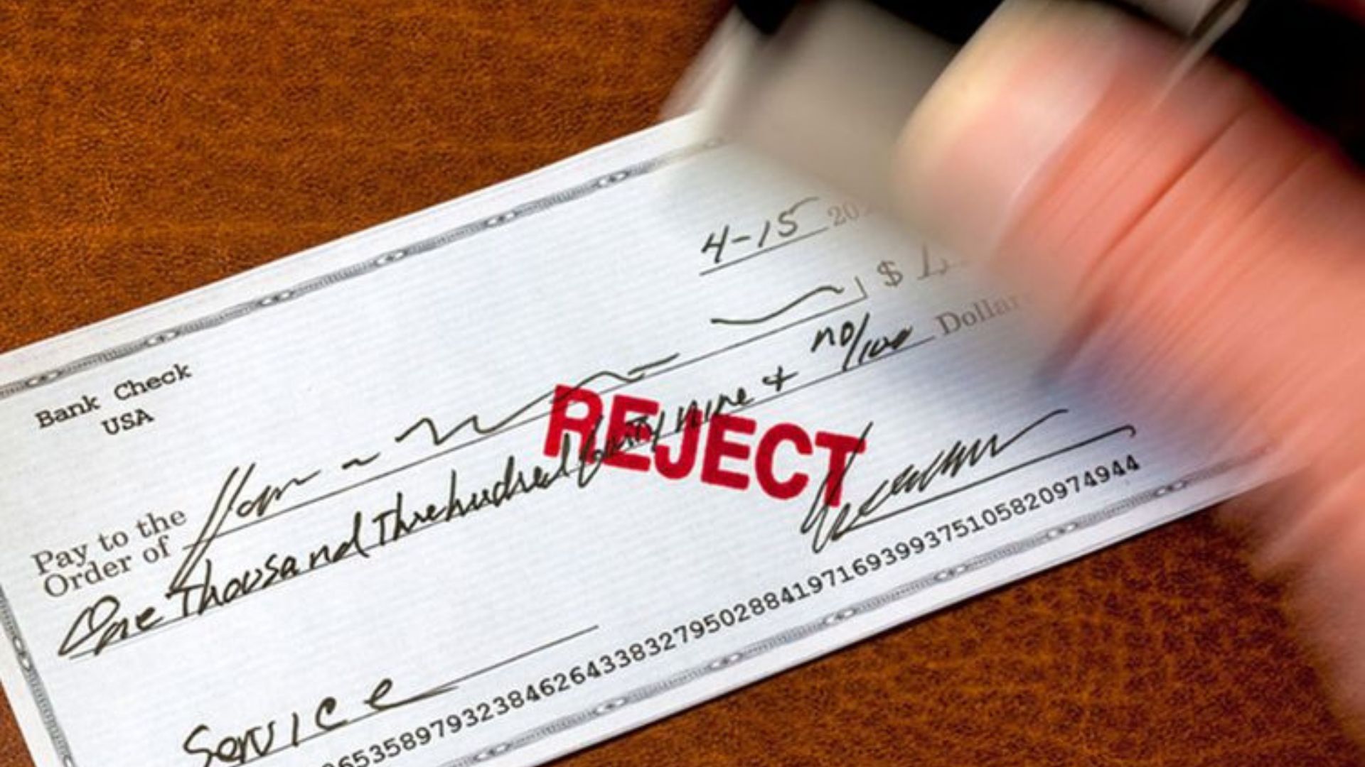 What happens if a cheque bounces